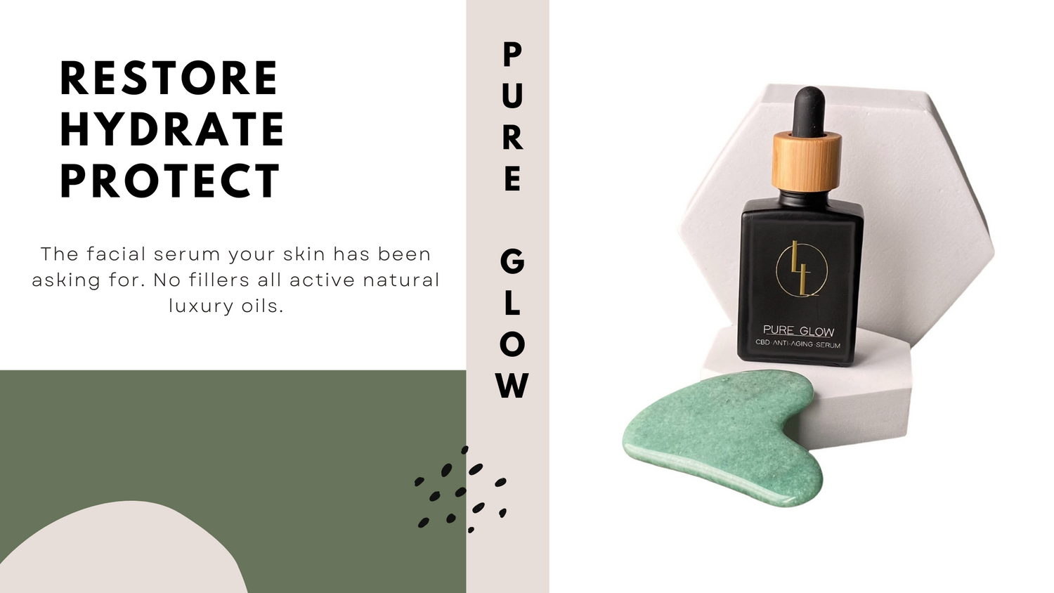 CBD facial oil, CBD facial serum, Anti aging facial oil, Anti aging facial serum, Anti oxidant, decrease oil, skin hydration, skin moisturizer, jojoba oil, maurula oil, vitamin E, Rosehip seed oil, evening primrose oil, passion fruit oil, non comedogenic