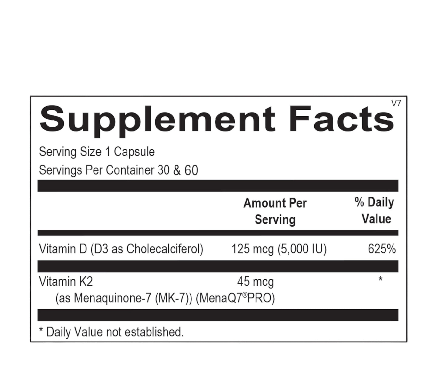 Vitamin K2 with D3